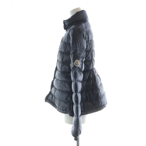 Moncler 24SS AMINIA piumino supporto colletto zip nylon patch 0 Navy MQ usato c - Foto 3 di 8
