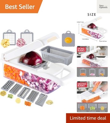Vegetable Chopper Onion Cutter, 12 in 1 Professional Mandoline Slicer for Kit...