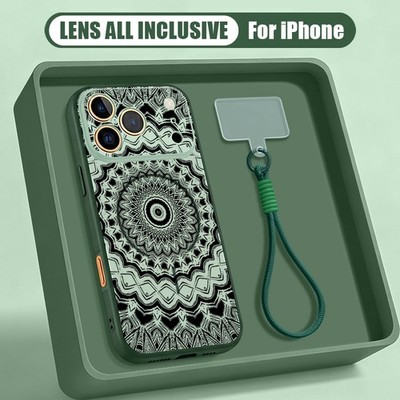 Retro Blumen Magsafe Hülle für iPhone 16 Pro 17 Pro Max 17 15 14 13 Handschlaufe