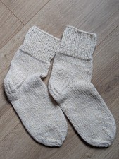 Hand Knitted Socks Wool Warms Unisex Ankle Size 7-8 UK