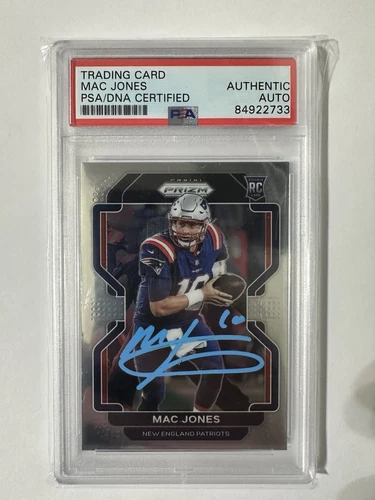 2021 Mac Jones Prizm Rated Rookie PSA Certified Auto