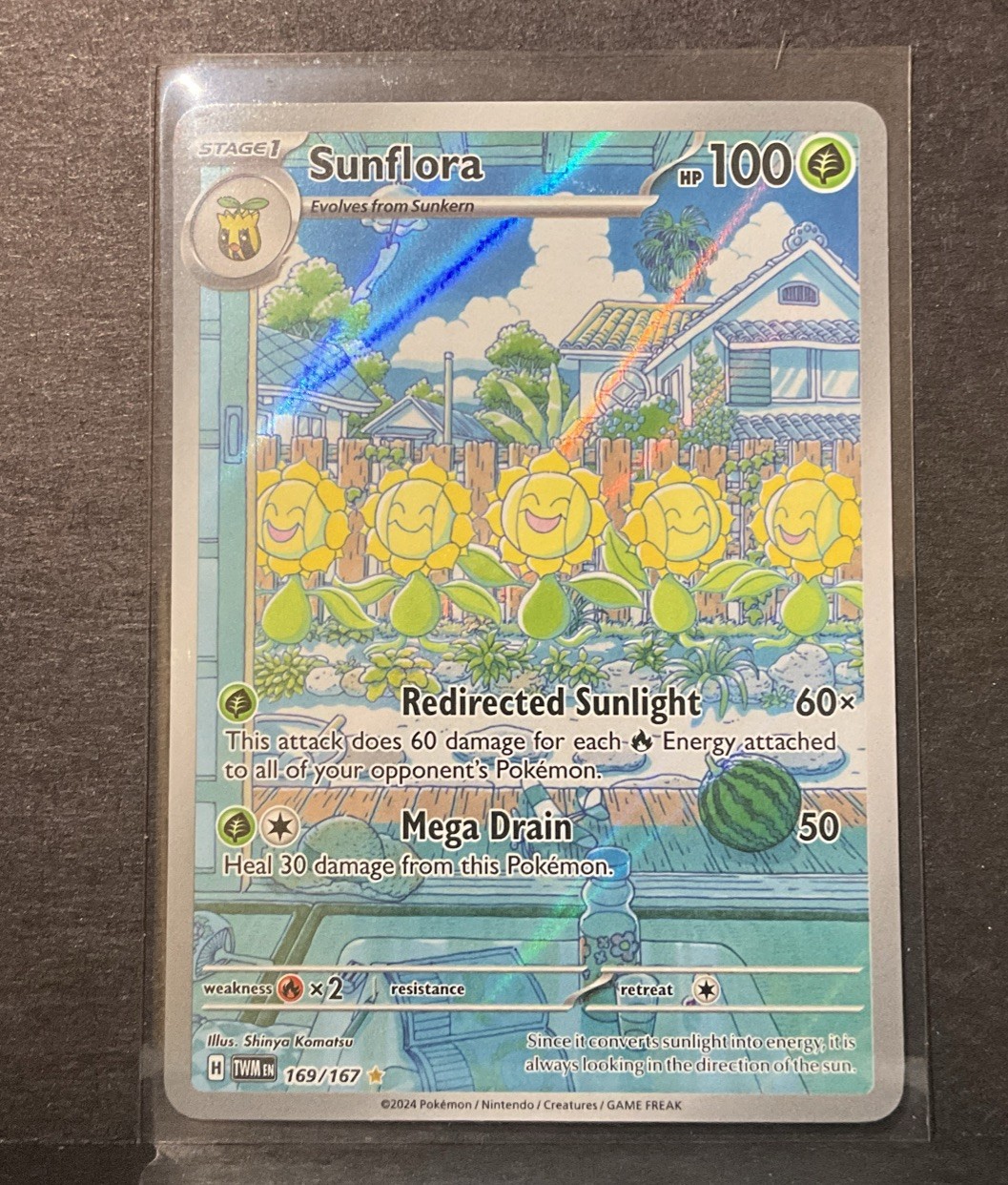 🌻 Pokemon Sunflora #169/167 – Twilight Masquerade Illustration Rare | CLEAN!!🌻