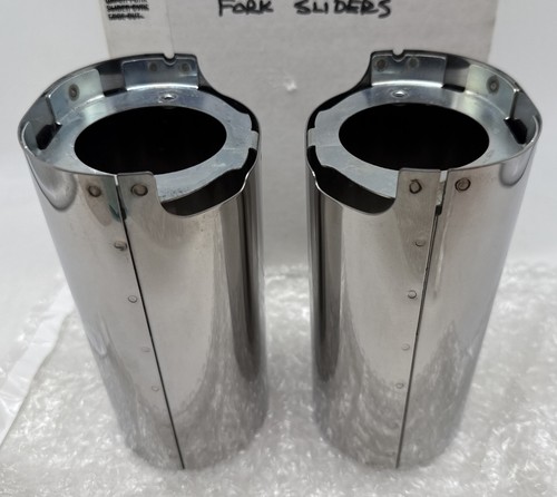 Harley Davidson Touring 2016 OEM Chrome Fork Covers Sliders Pair-Very nice! - Picture 8 of 14