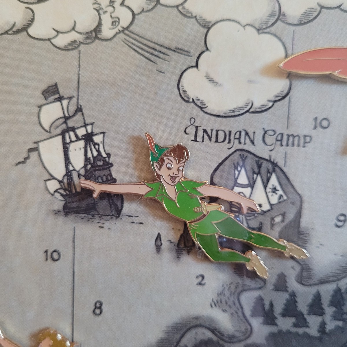 Disney Peter Pan 45th Anniversary Limited Edition Pin Set Framed