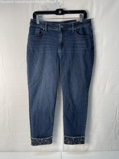 NWT Chico's Women's Girlfriend Straight Leg Ankle Blue Jeans, Sz. 1.5 US 10