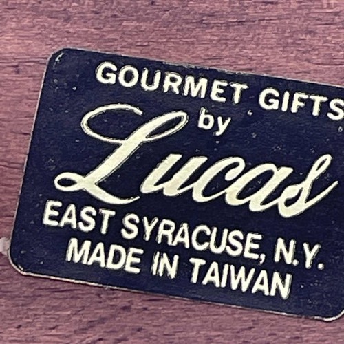 Wooden Cheese Board Ceramic Insert Vintage Set Cutting board Gourmet Gifts Lucas - Picture 9 of 12