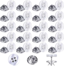 20 Set 11.5Mm/0.45" No Sewing White Shirt Buttons Anti-Exposure Multi-Purpose Br