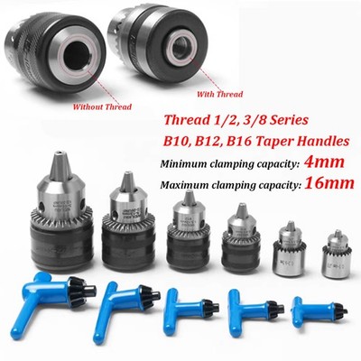 Thread 1/2, 3/8 Series B10/B12/B16 Tape Handle Metal Iron Clamp For Bench Drill