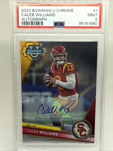 2023 Caleb Williams Bowman U Chrome Auto PSA 9