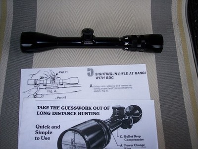 Bushnell Banner 3-9x38mm Rifle Scope W/Prismatic Range Finder BDC