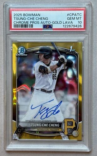 Bowman 2025 - Chrome Prospect Auto Gold Lava 32/50 Tsung-Che Cheng #CPA-TC - Imagen 1 de 2