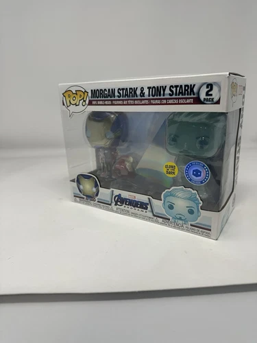 Funko Pop! Vinyl: Marvel - Morgan Stark & Tony Stark (Glows in the Dark)- 2 Pack