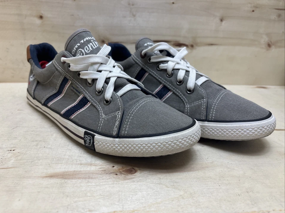 TOM TAILOR DENIM HERRENSCHUHE FREIZEITSCHUHE SNEAKER Gr:43 UK:9 GRAU — 第 2/4 张图片