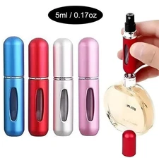 4pcs 5ml Portable Perfume Atomizer, Leakproof Aluminum Alloy Refill Spray Bottle