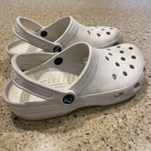 White Crocs Size J 5