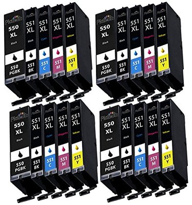 20 Tintenpatronen PGI-550XL CLI-551XL für Canon kompatibel Pixma IP8750 MG5550