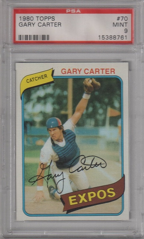 1980 Topps Gary Carter #70  Montreal Expos HOF PSA 9 MINT