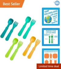 4x4 Toddler Forks and Spoons - Lightweight, Fun Meal Solutions for Little Hands