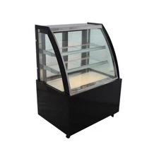 220V Floor Refrigerated Display Cainet 3 Layers Showcase Yellow LED Lighting