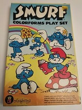 Vintage Smurf Colorforms Play Set Very Good 1981 Complete Except Instructions
