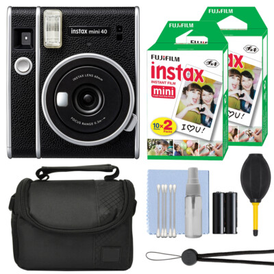 Fujifilm Instax Mini 40 Fuji Instant Film Camera + 40 Film Accessory Kit