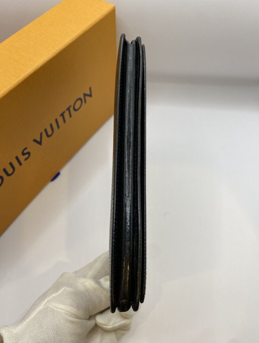 Louis Vuitton Long Wallet Epi Leather Organizer Black Bifold Men's Vintage - Picture 6 of 11