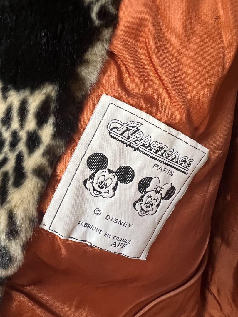 APPARENCE PARIS DISNEY Eco Fur Hooded Coat Leopard vintage