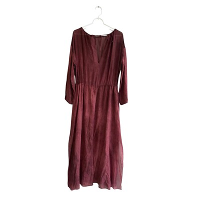 Massimo Dutti Womens Maxi Dress Off the Shoulder S Tie-Dye