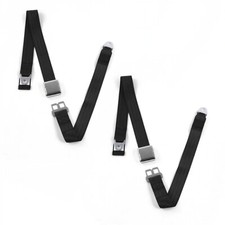 Fits D Truck 1966-1971 Airplane 2pt Black Lap Bucket Seat Belt Kit - 2 Belts