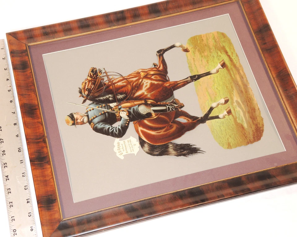 1885 Raphael Tuck & Sons Gen. Ulysses S. Grant Большая Викторианская Высечка Гражданская война - Изображение 4 из 4