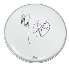 Glenn Danzig Signed Autographed 14" Drumhead Sketch Artwork Misfits Beckett COA