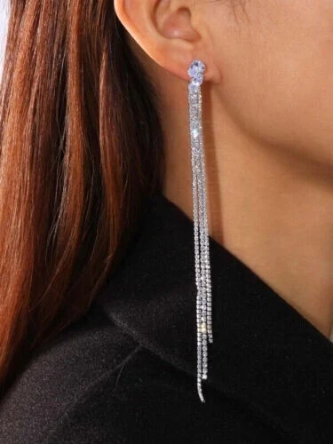 Extra long tassel earrings deals