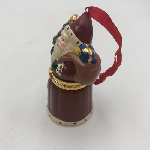 Hallmark 1998 Santa's Hidden Surprise hinged treasure box Christmas Ornament - Picture 2 of 6