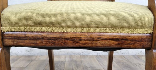 Vintage French Louis XV Empire Style Needlepoint Armchairs - Picture 8 of 11