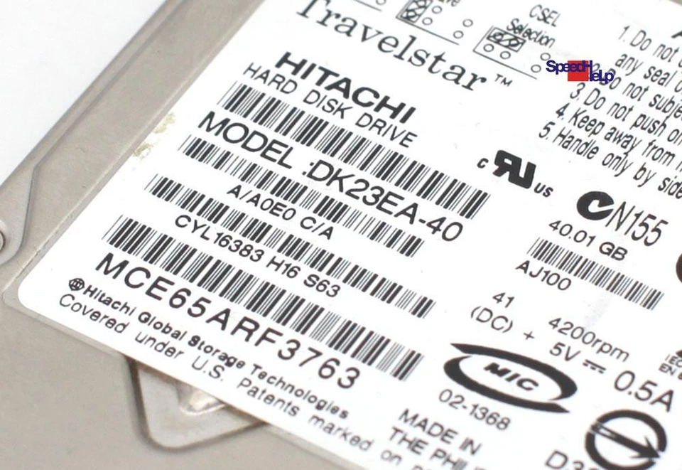 Hitachi DK23EA-40 40GB 2.5 " Inch Notebook Laptop HDD Hard Drive Hard Disk Ata - Image 2 of 3