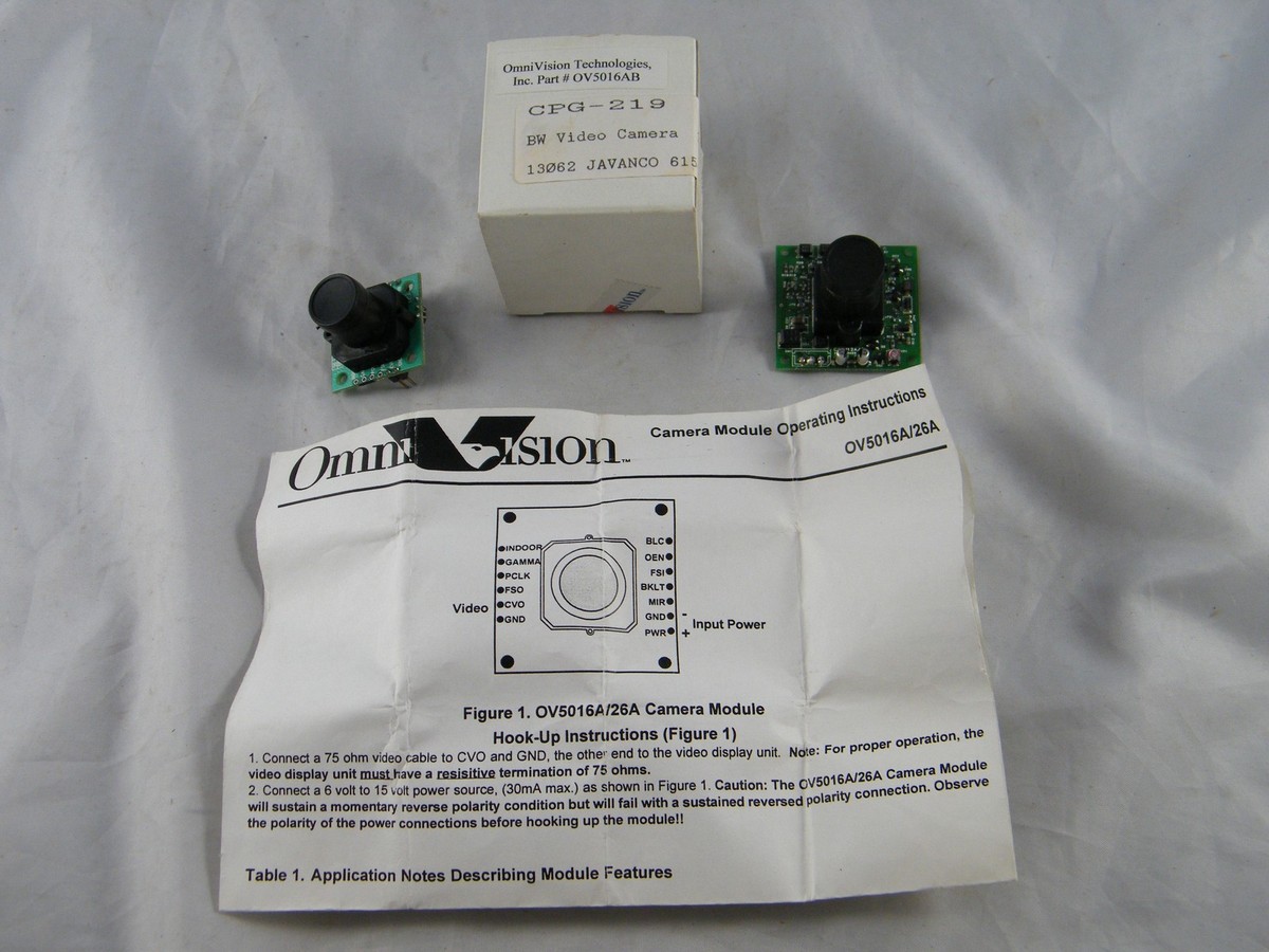 NEW OMNI VISION BW CAMERA MODULE UNKNOWN CAMERA MODULE PART