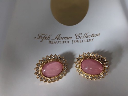 Orecchini Vintage BUTLER Quarzo Rosa Anni 80-90 - FIRMATI 5° Avenue Collezione - Foto 3 di 13