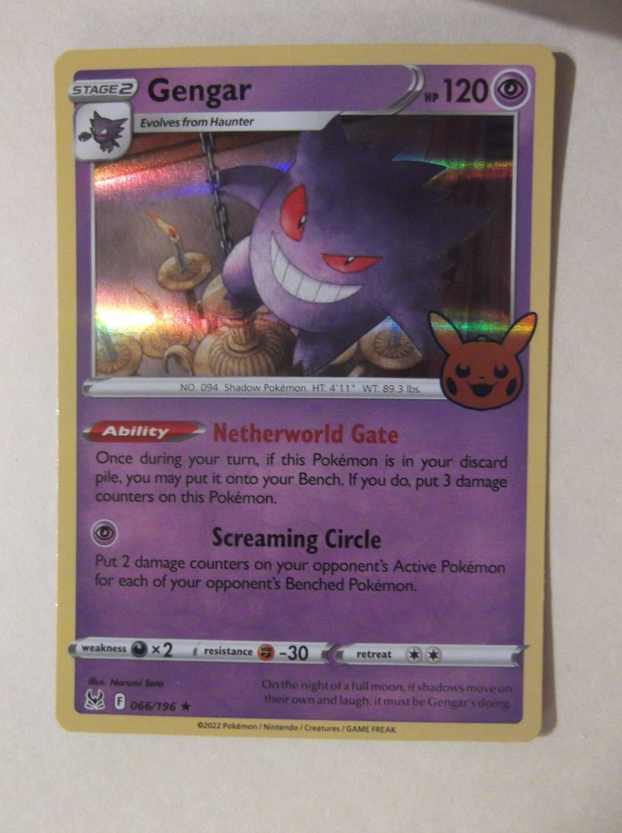 【PSA1】ゲンガー 旧裏 化石の秘密 GENGAR HOLO 125PK066 - Gengar- 66/196 - Trick or Trade (Lost Origin) - Rare