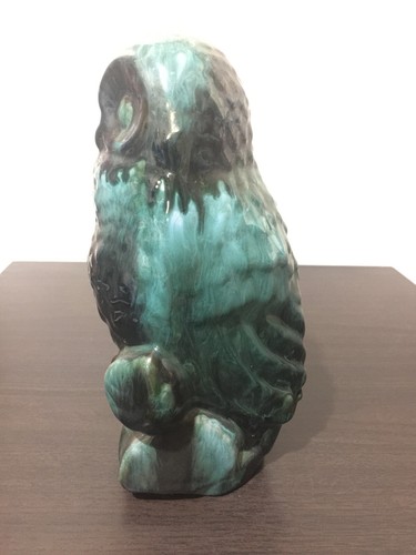 barn owl the blue mountain collection canadian pottery green black - Foto 3 di 12