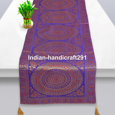 Table Runner, Tapestry, Brocade, Inch, Silk, Mandala, Peacock, Elephant, Boho