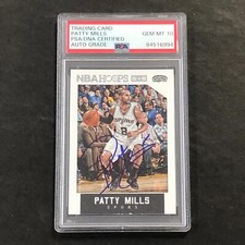 2015-16 Panini Hoops #206 Patty Mills Signed Card AUTO 10 PSA/DNA Slabbed Spurs