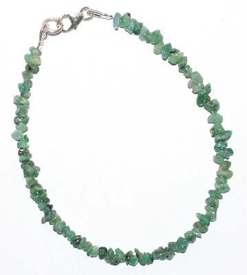 Natural Green Emerald Gemstone 2-4 mm Uncut Beads 7'' Strand Bracelet  DDF-935