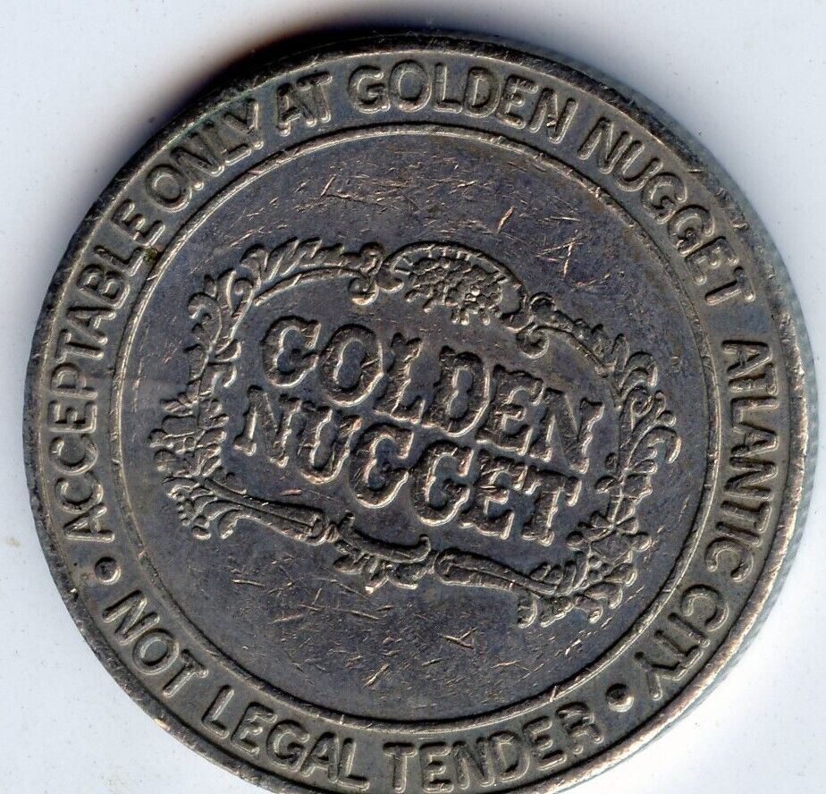 Atlantic City: Golden Nugget 1.00 Slot Token; Atlantic City, New
