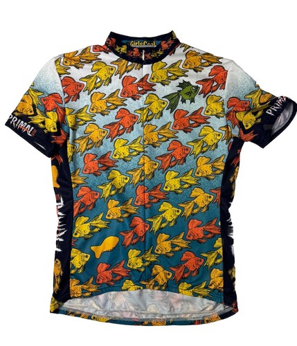 Primal Wear Vintage Fish Goldfish Bike Shirt Womens Sz L - Picture 1 of 10