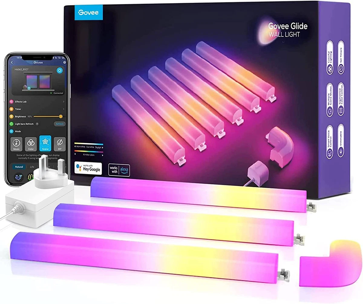 Govee Glide RGBIC Smart Wall Light Music Sync LED Gaming Lights