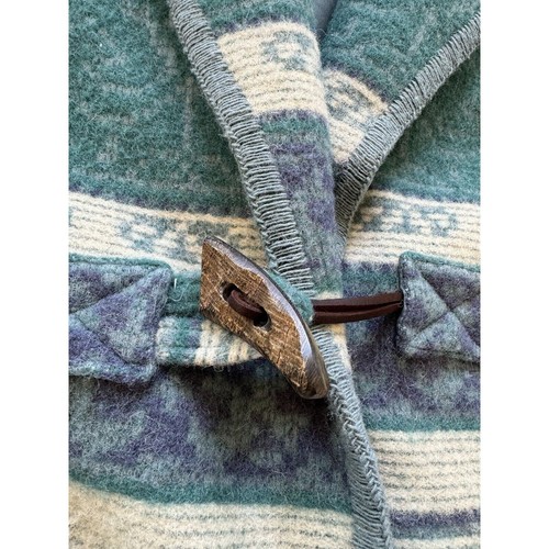 Vintage Eddie Bauer Wool Coat Womens M Southwestern Blanket Barn Aztec Navajo - Picture 4 of 10