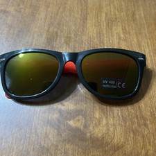 Kids Sunglasses Boys Girls Retro Rubberized Soft Frame AGE 3-12 UV 100 Red