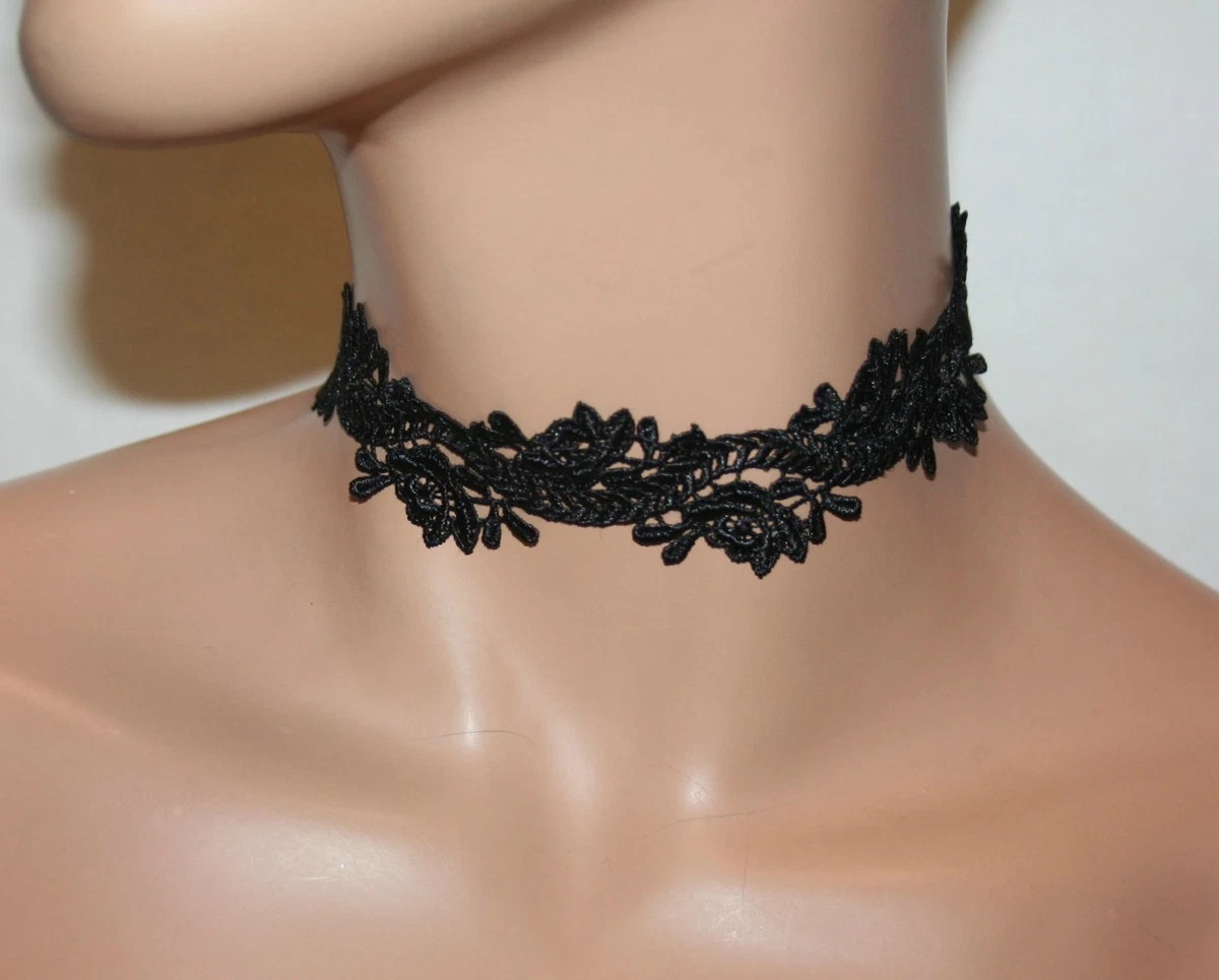 Black Lace Choker Necklace Women s Accessories Gothic Punk