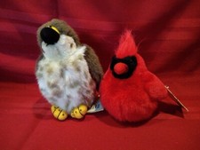 Wild Republic Audubon Bird Plush Lot of 2 NO SOUND Stuffed Animal Realistic Toy