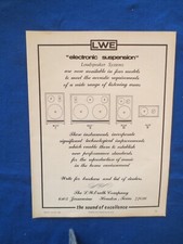 LWE Speakers I II III VI Magazine Ad Audio Mag Aug 1968